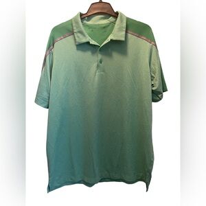 Antigua Two-Tone Green Polo Shirt